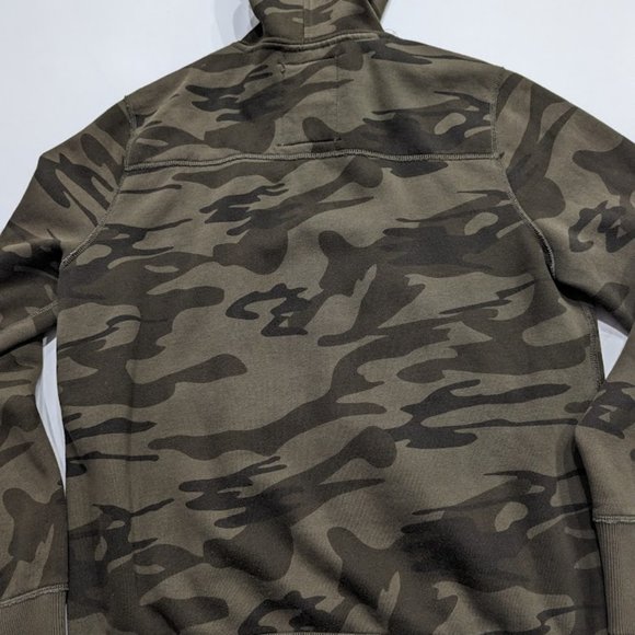 EXPRESS Men Camouflage Jacket Coat Hoodie Zipper Front Brown Camo Size Medium - Picture 8 of 10